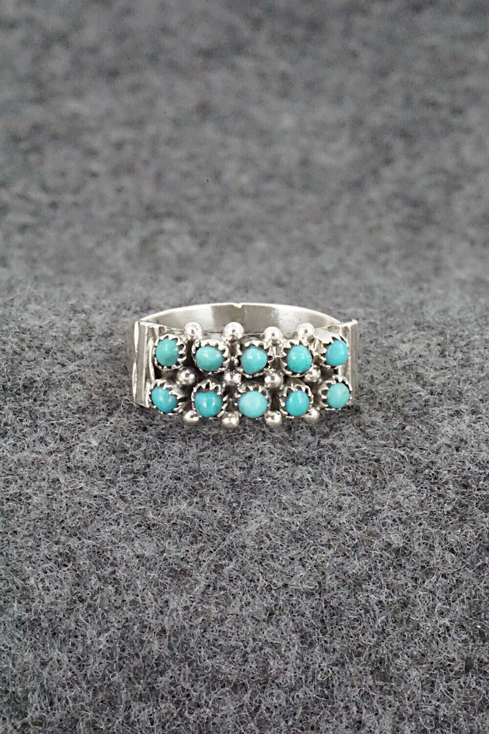 Turquoise & Sterling Silver Ring - Stephen Haloo - Size 8.5