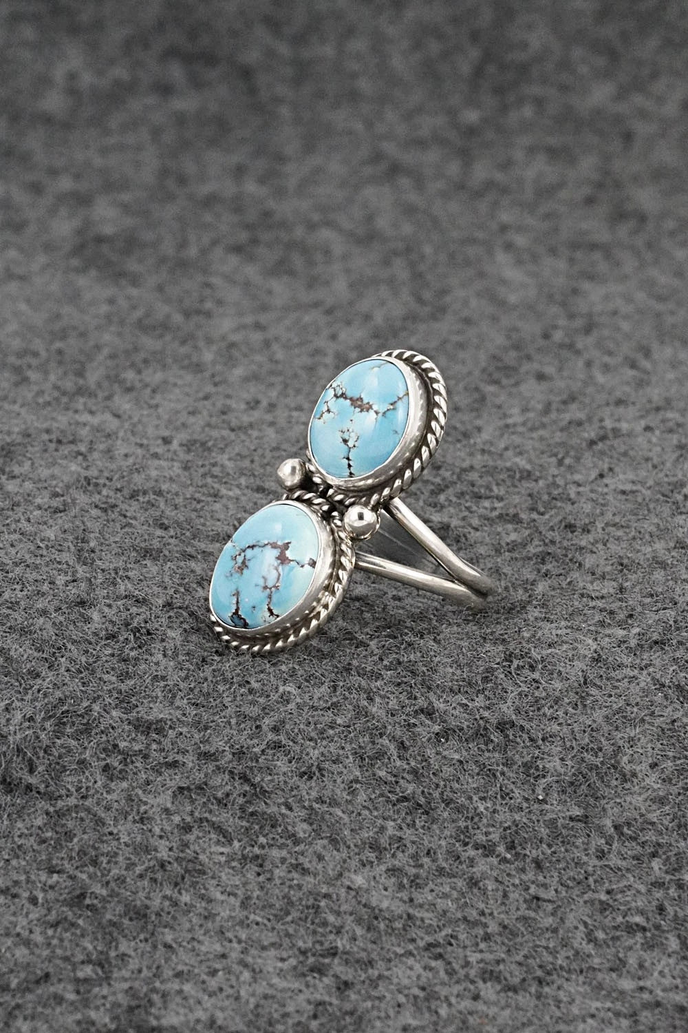 Turquoise & Sterling Silver Ring - Eugene Gruber - Size 7