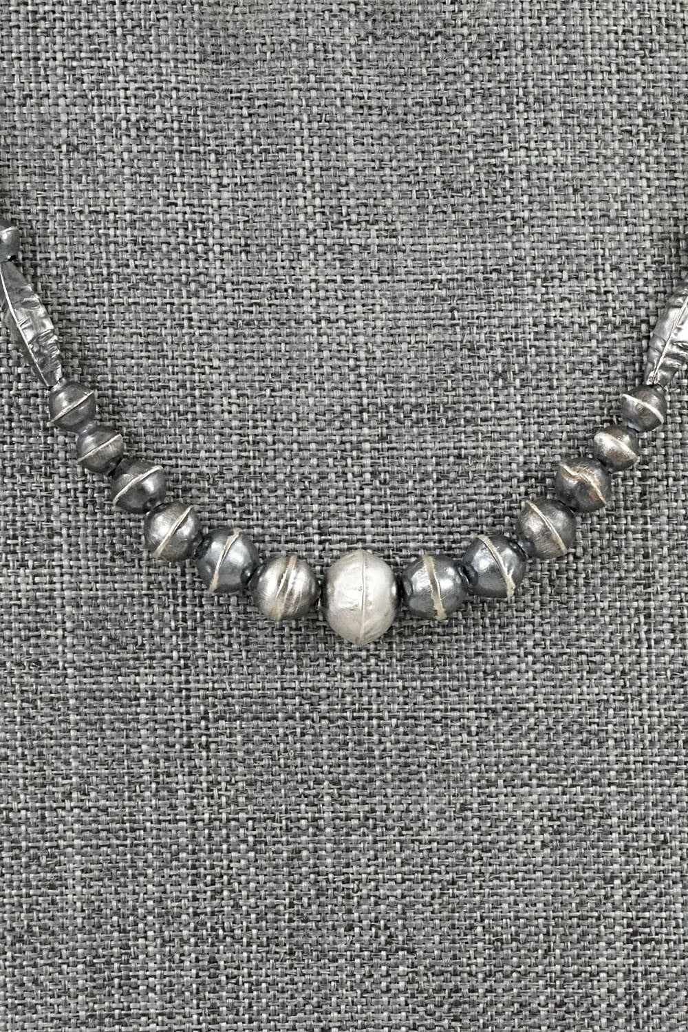 Sterling Silver Navajo Pearl Necklace 28" - Vintage