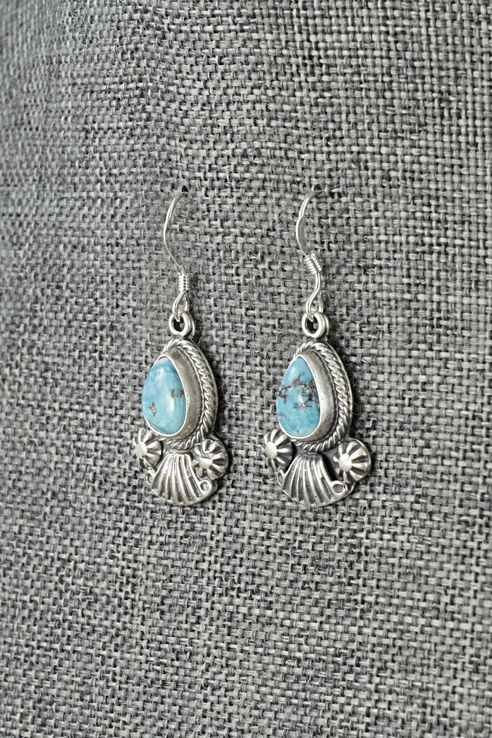 Turquoise & Sterling Silver Earrings - Verley Betone
