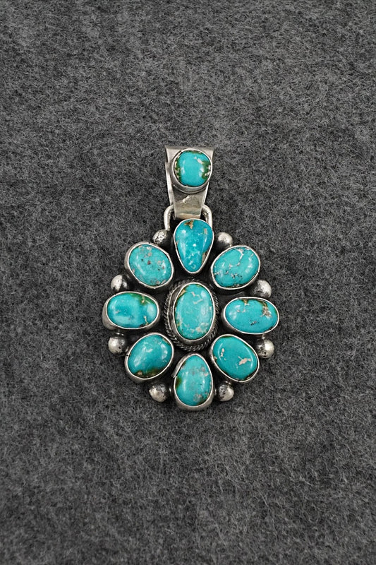 Turquoise & Sterling Silver Pendant - Bobby Johnson