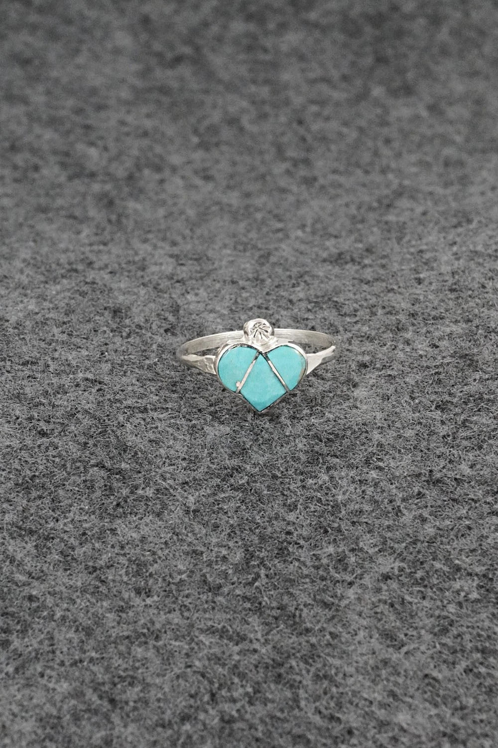Turquoise & Sterling Silver Ring - Ola Eriacho - Size 8.25