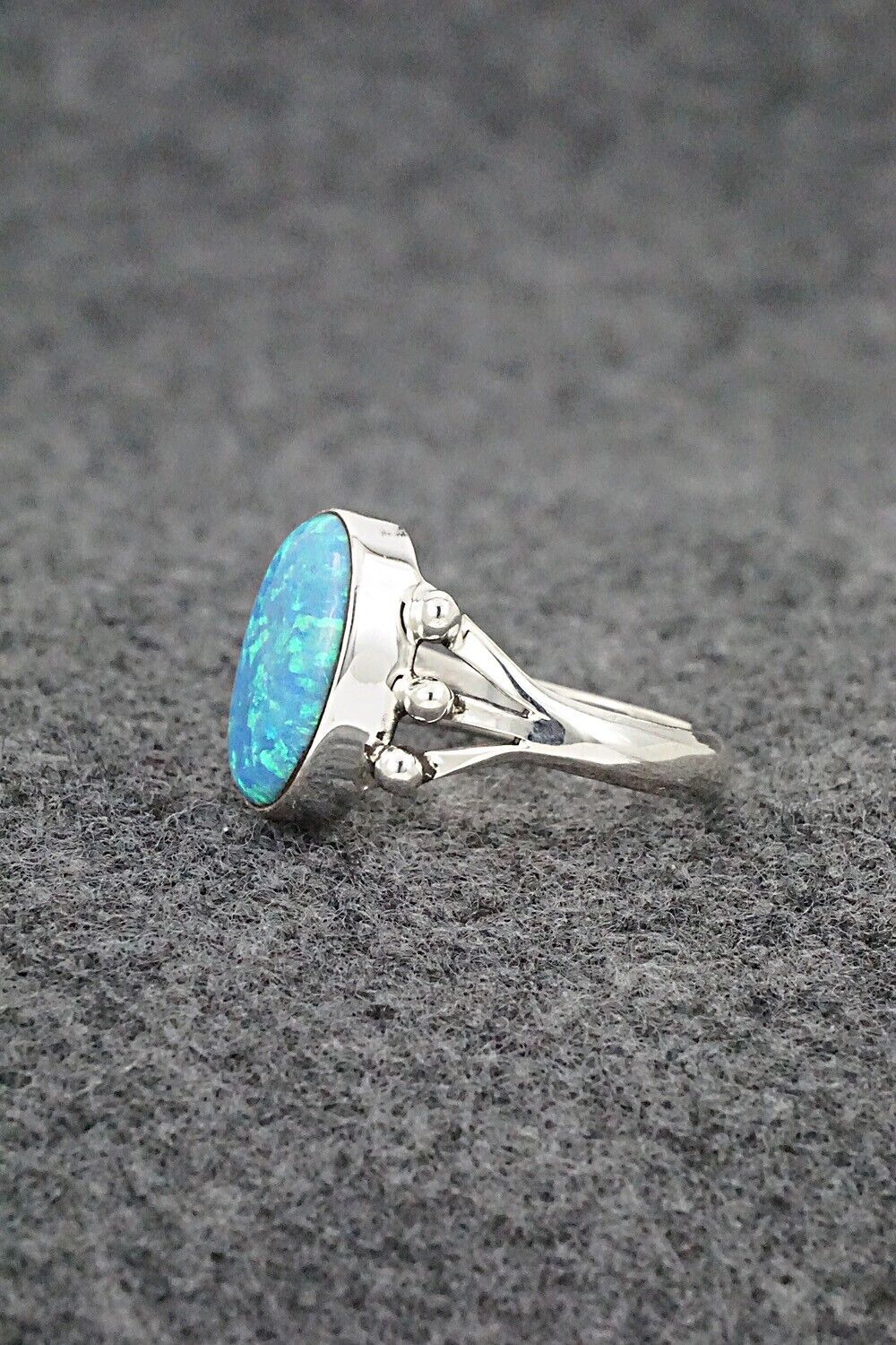 Opalite & Sterling Silver Ring - Jerryson Henio - Size 7