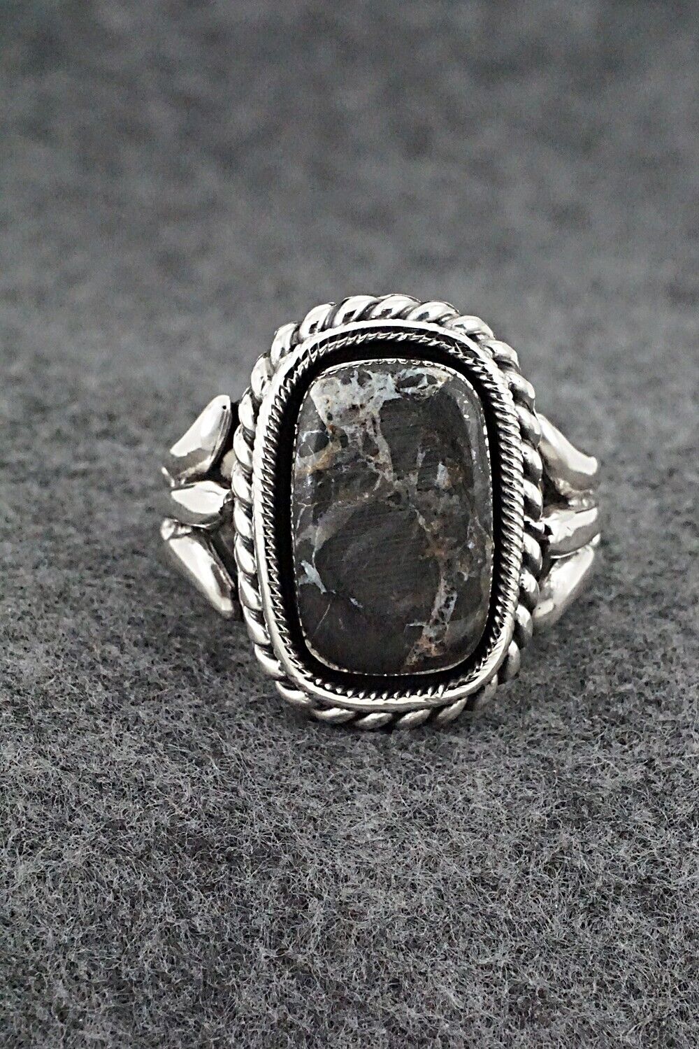 White Buffalo & Sterling Silver Ring - Andrew Vandever - Size 12