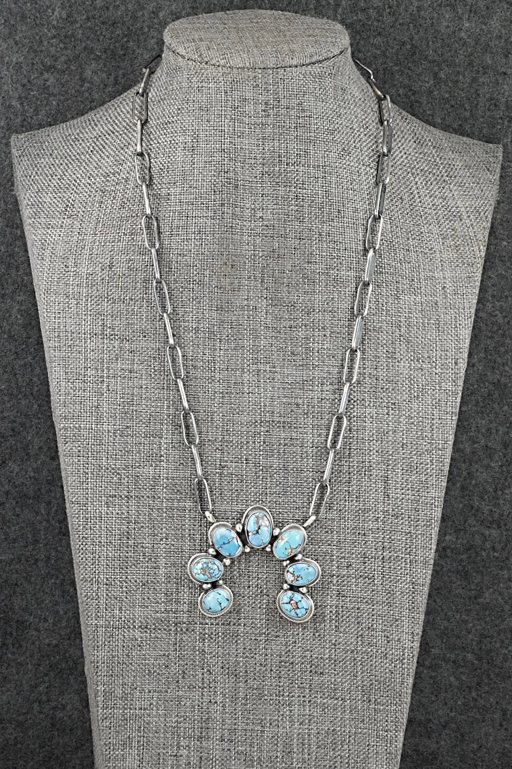 Turquoise & Sterling Silver Necklace - Darrin Livingston