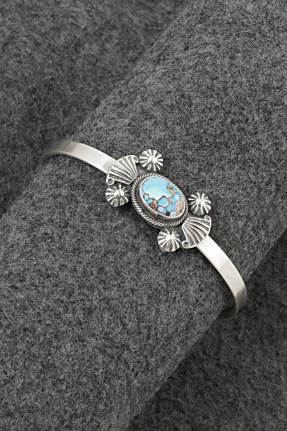 Turquoise & Sterling Silver Bracelet - Genevieve Francisco