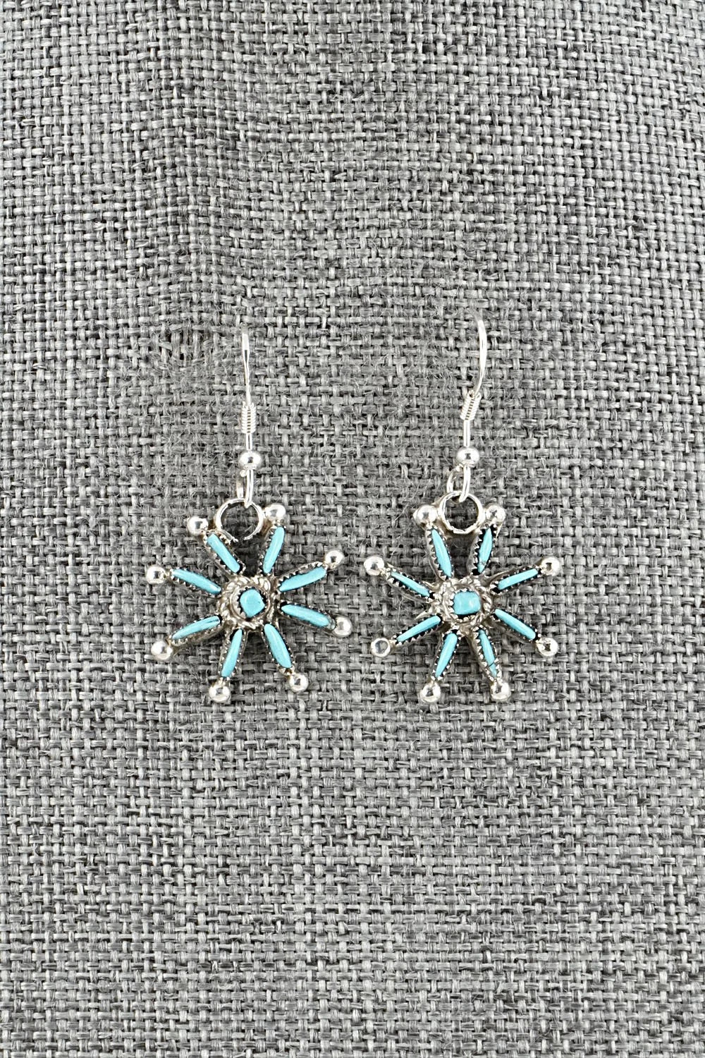Turquoise & Sterling Silver Squash Blossom Set - Lorna Mahkee