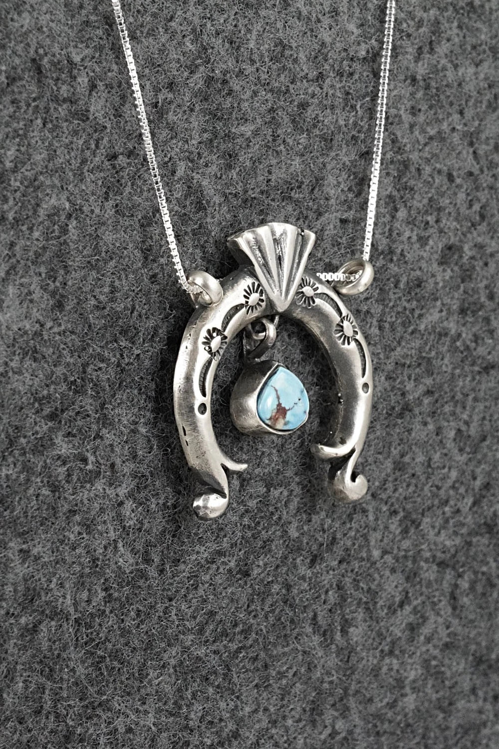 Turquoise & Sterling Silver Necklace - Gary Shorty