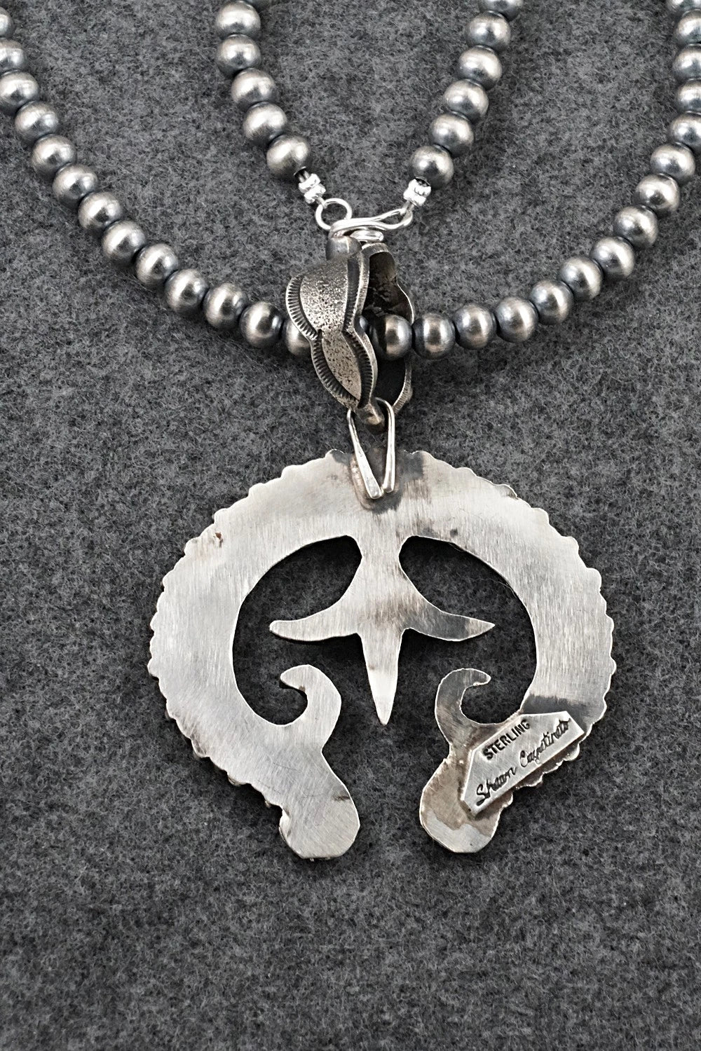 Coral & Sterling Silver Necklace - Shawn Cayatineto