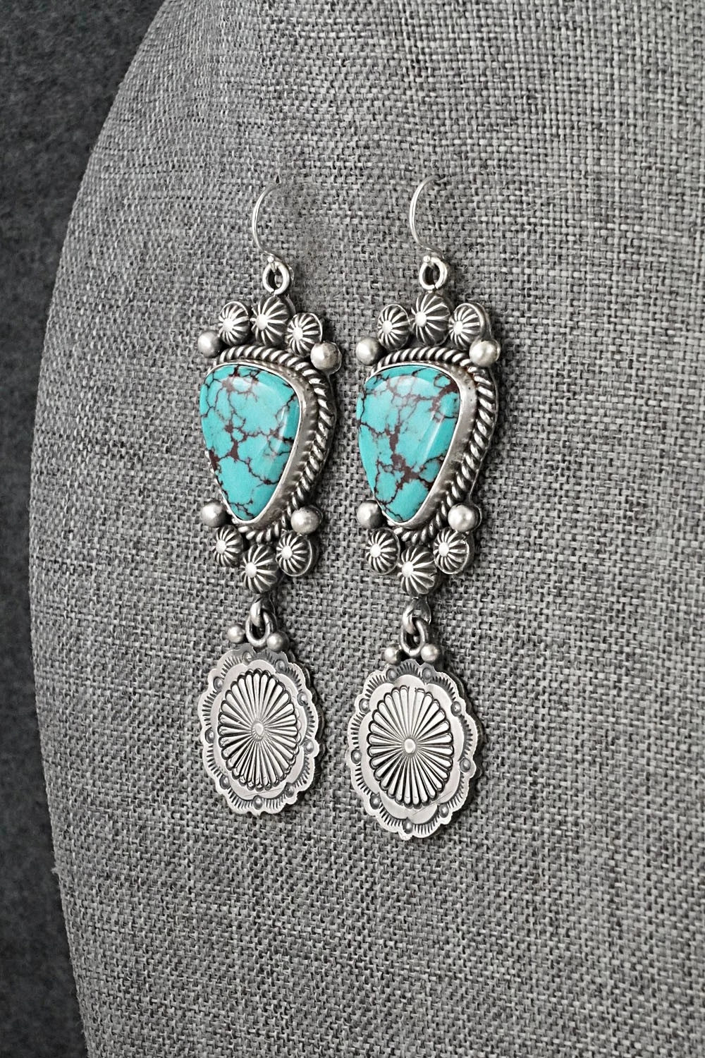 Turquoise & Sterling Silver Earrings - Michael Calladitto