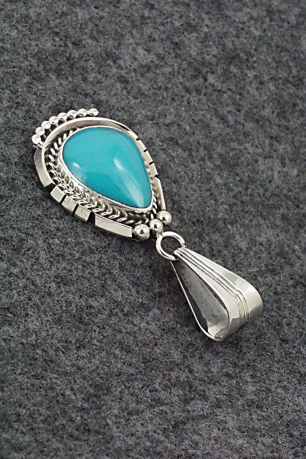 Turquoise & Sterling Silver Pendant - Samuel Yellowhair