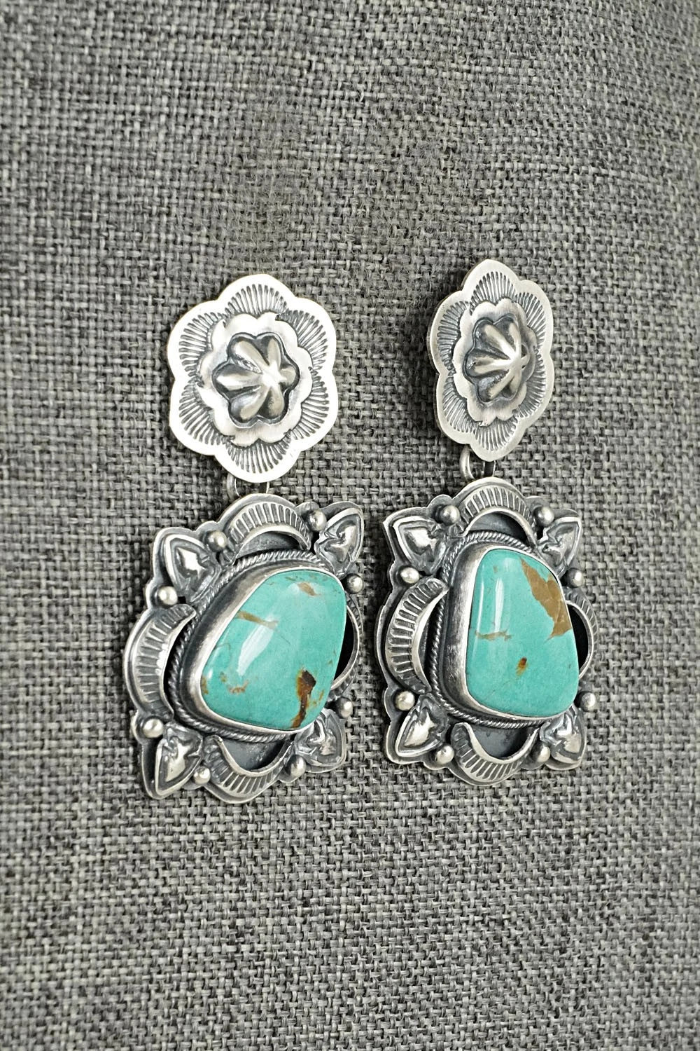 Turquoise & Sterling Silver Earrings - Randy Boyd