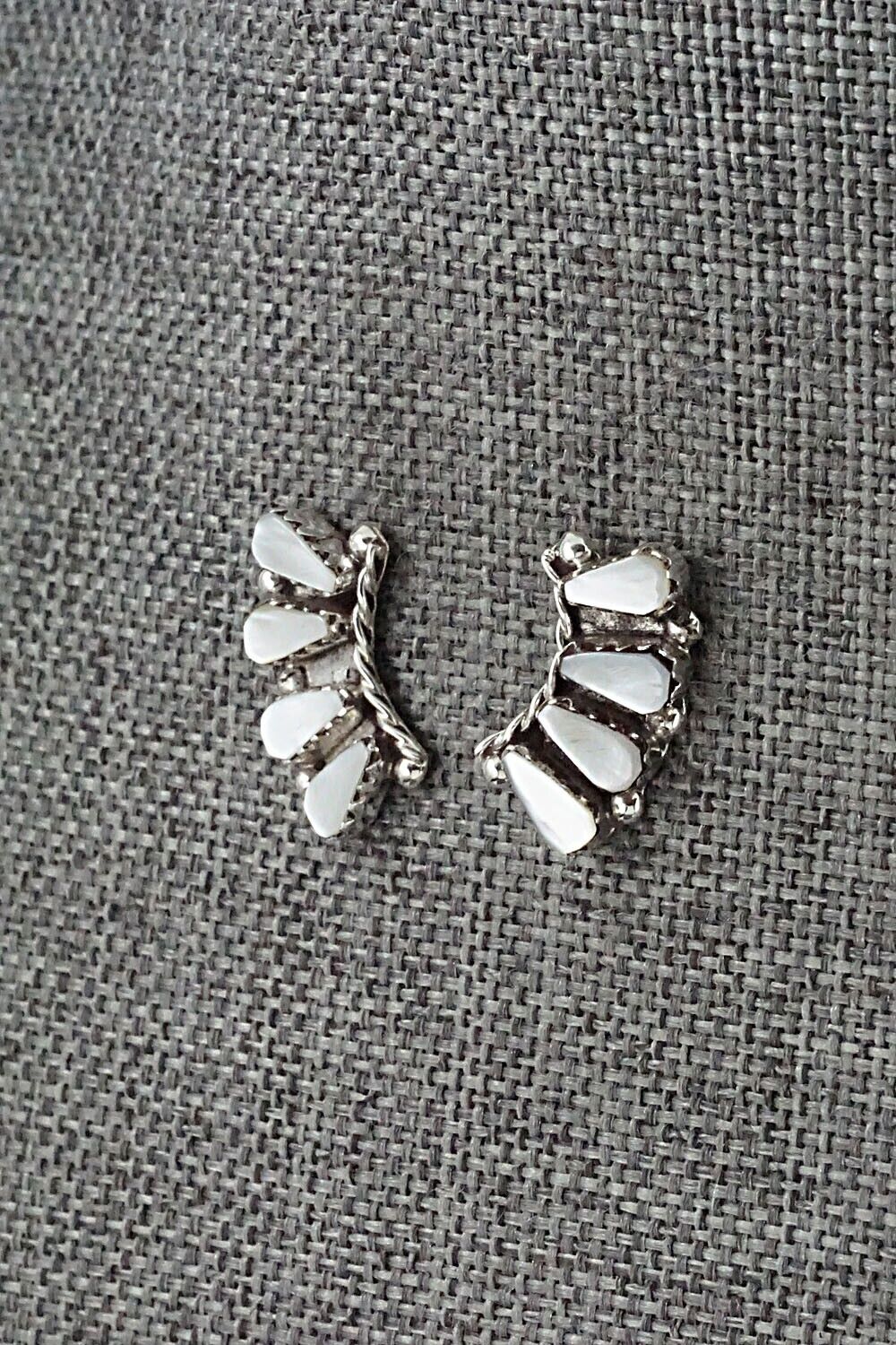 Mother of Pearl & Sterling Silver Earrings - Diane Cachini
