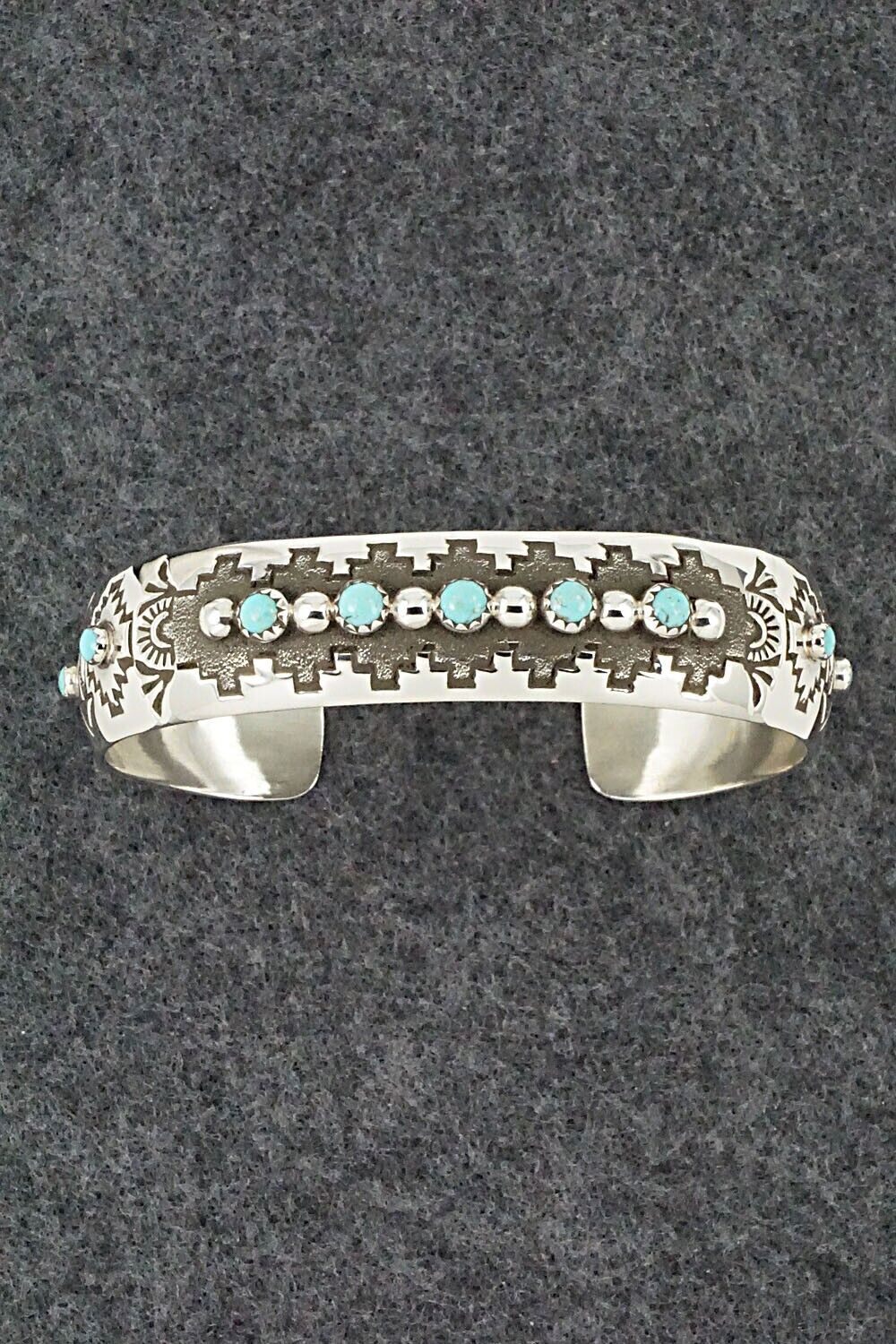 Turquoise and Sterling Silver Bracelet - Debra Lee Tahe