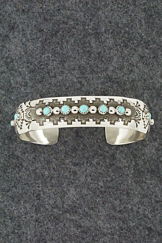 Turquoise and Sterling Silver Bracelet - Debra Lee Tahe