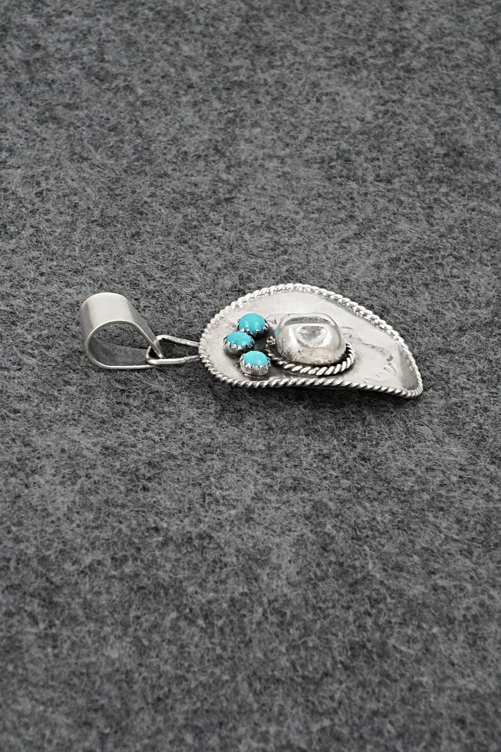 Turquoise & Sterling Silver Pendant - Davey Morgan