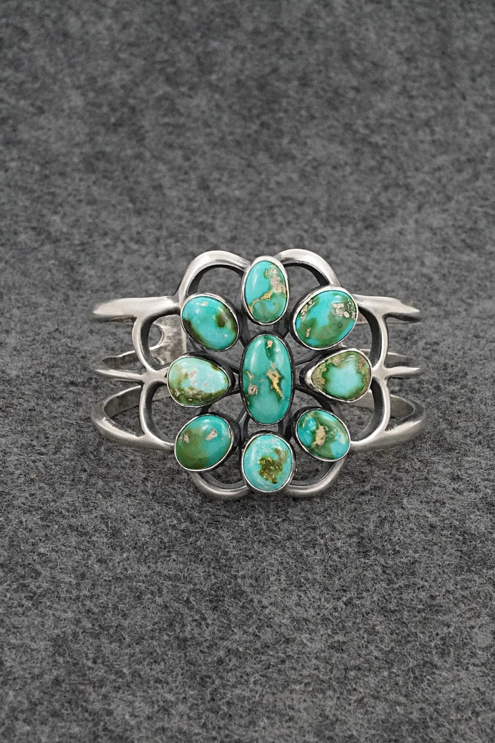 Turquoise & Sterling Silver Bracelet - Eugene Gruber