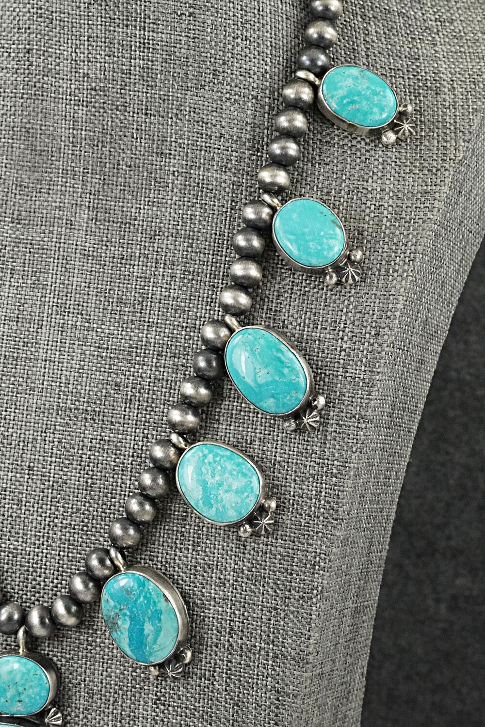 Turquoise & Sterling Silver Necklace Set - Darrin Livingston