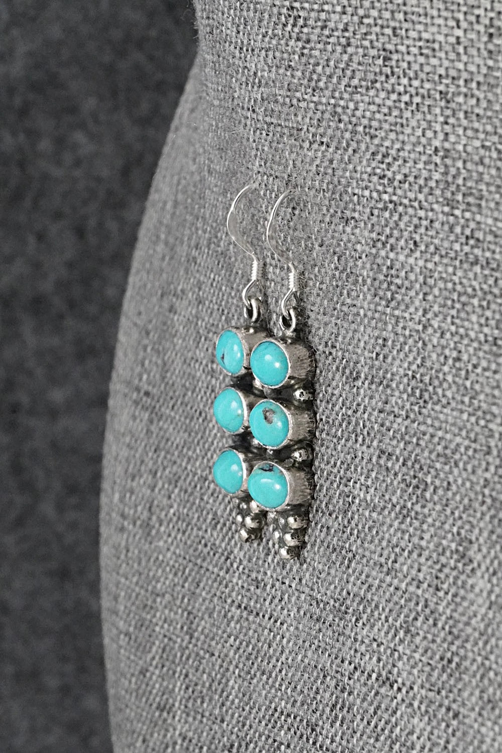 Turquoise & Sterling Silver Earrings - Gary Shorty