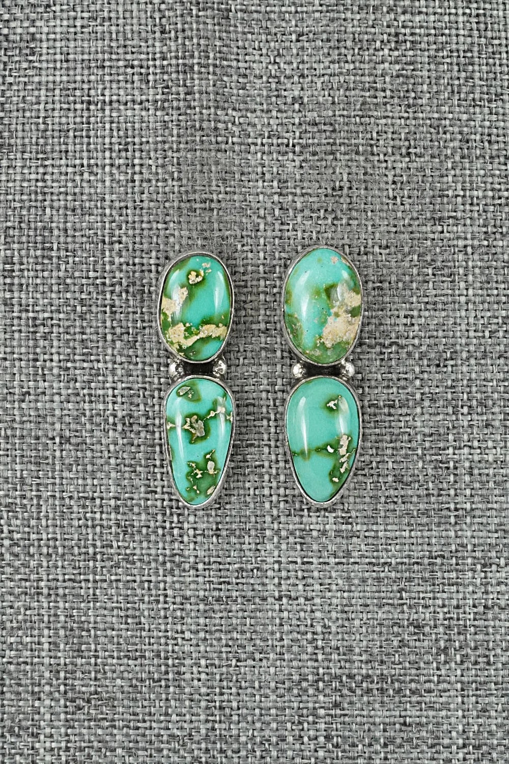 Turquoise & Sterling Silver Earrings - Rena Begay