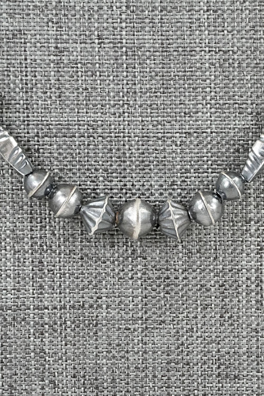 Sterling Silver Navajo Pearl Necklace 22" - Vintage