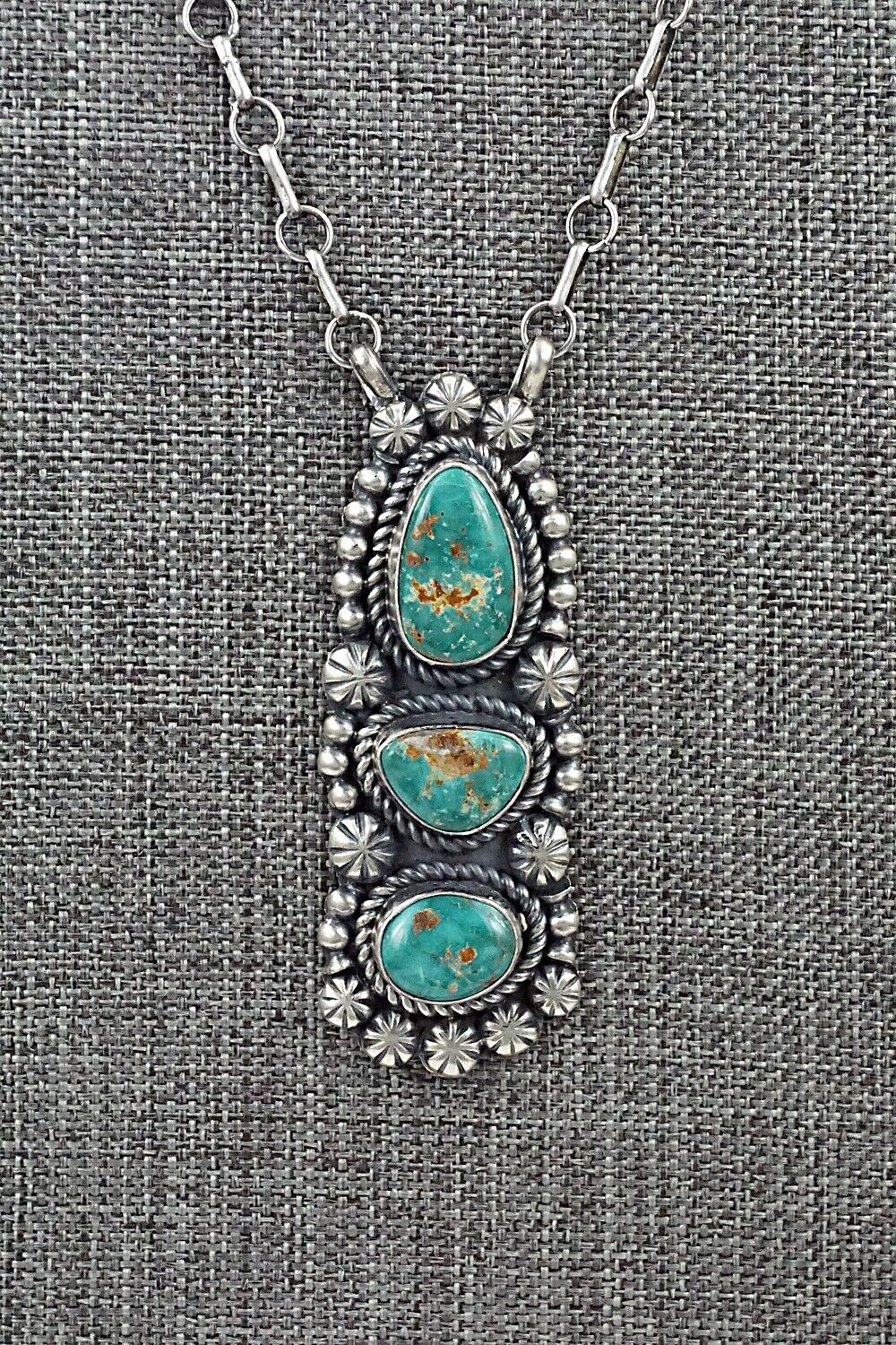 Turquoise & Sterling Silver Necklace - Jeff James