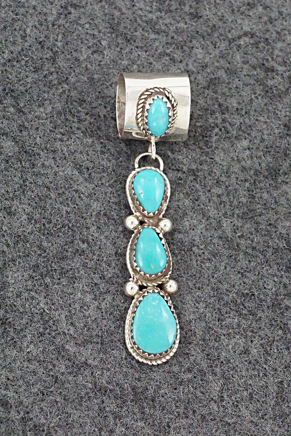 Turquoise & Sterling Silver Pendant - Ernest Hawthorne