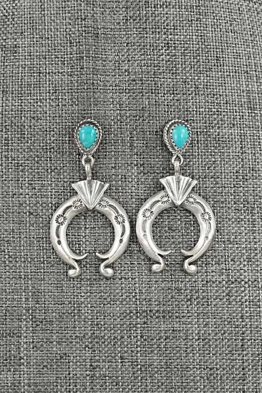 Turquoise & Sterling Silver Earrings - Verley Betone