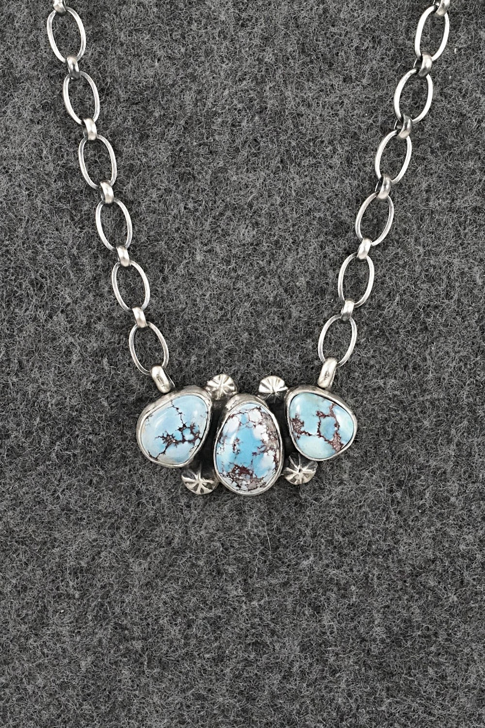 Turquoise & Sterling Silver Necklace - Darrin Livingston