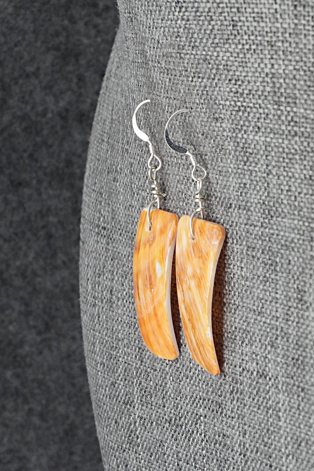Spiny Oyster & Sterling Silver Earrings - Louise Joe
