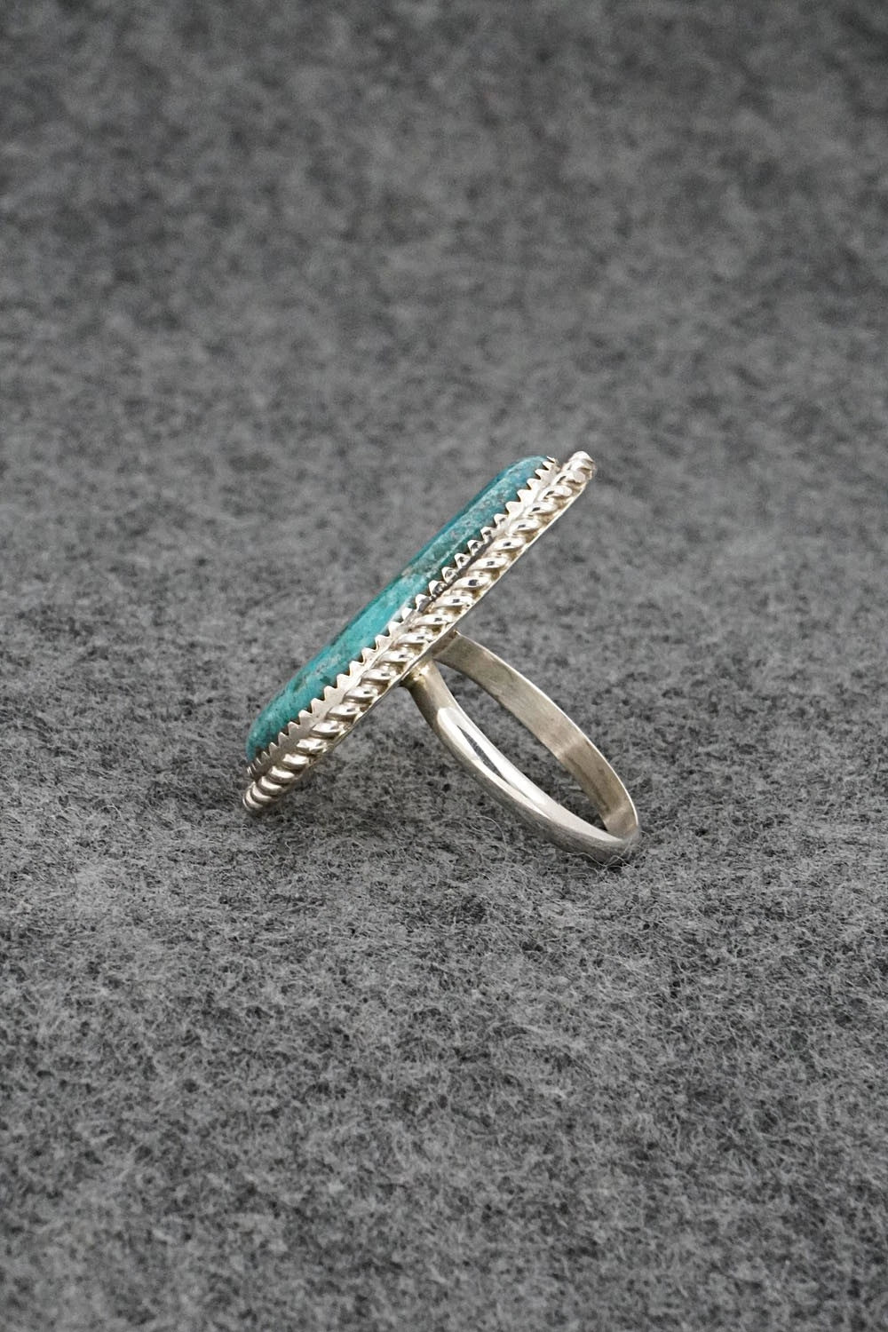 Turquoise & Sterling Silver Ring - Cody Nez - Size 8.25