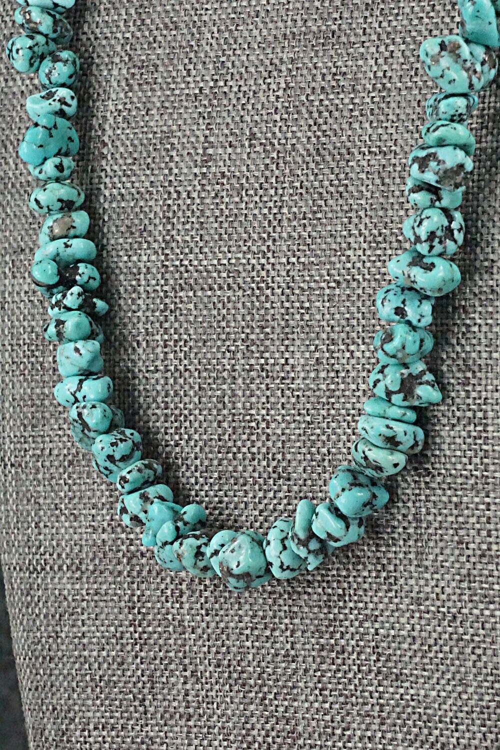 Turquoise & Sterling Silver Necklace 21" - Louise Joe
