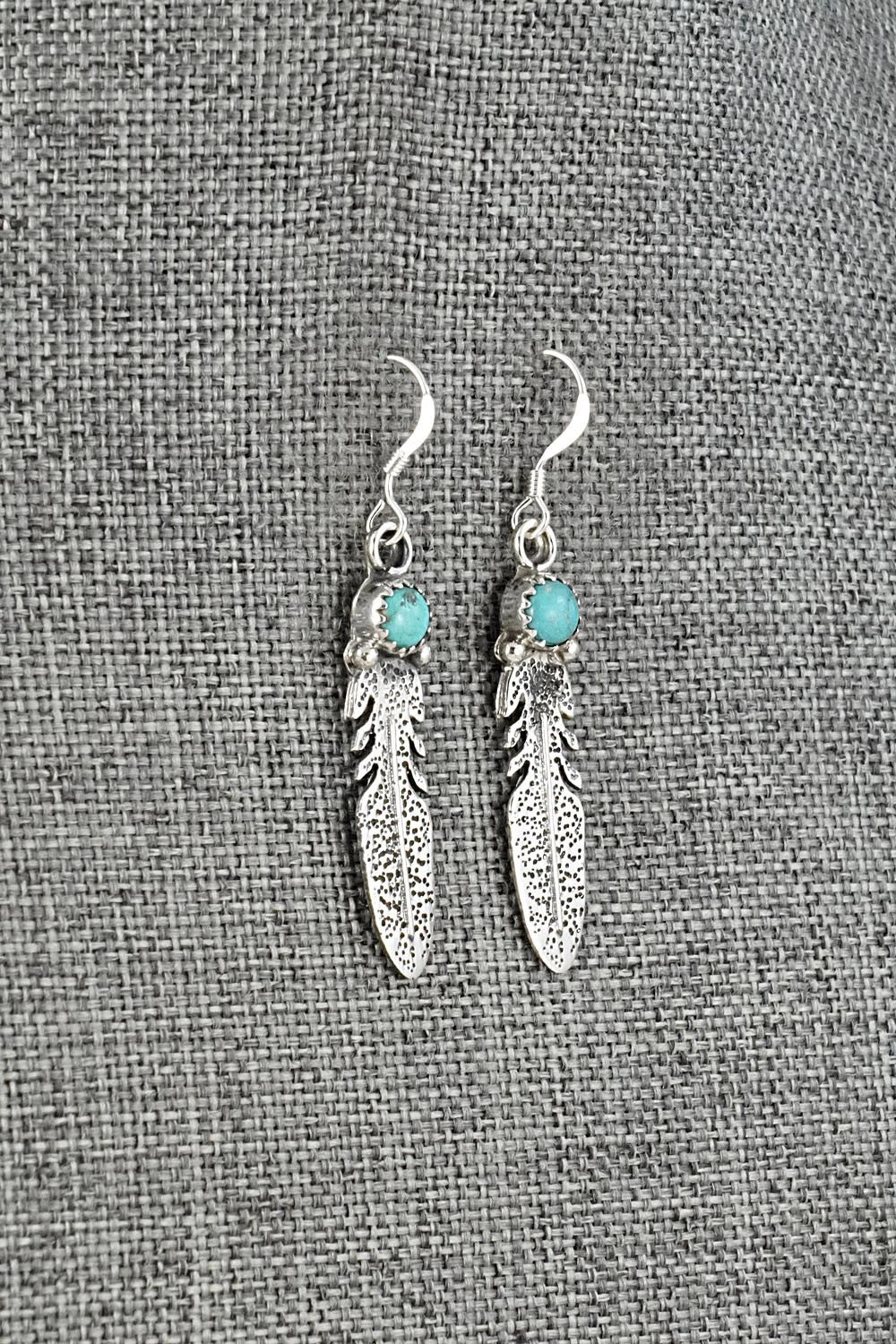 Turquoise & Sterling Silver Earrings - Adelarae Yazzie