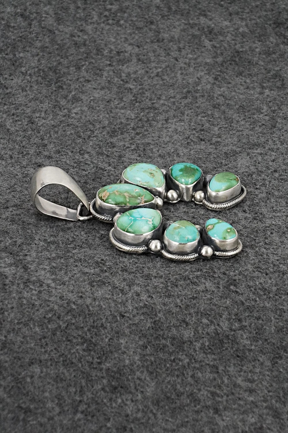 Turquoise & Sterling Silver Pendant - Paul Livingston