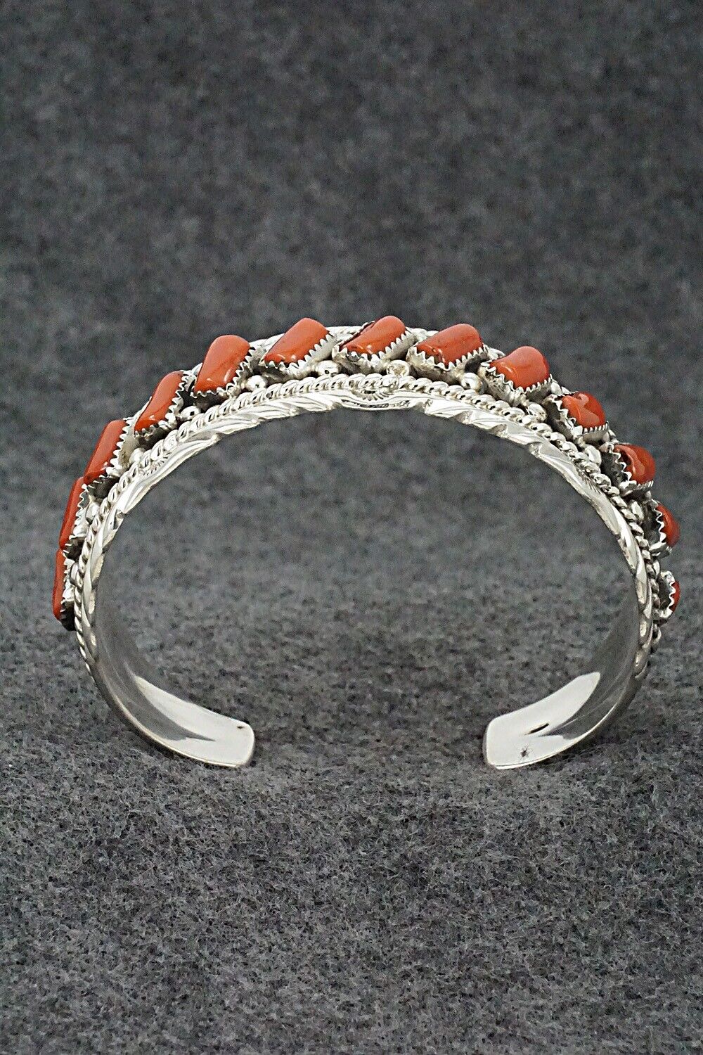 Coral & Sterling Silver Bracelet - Martin Muskett