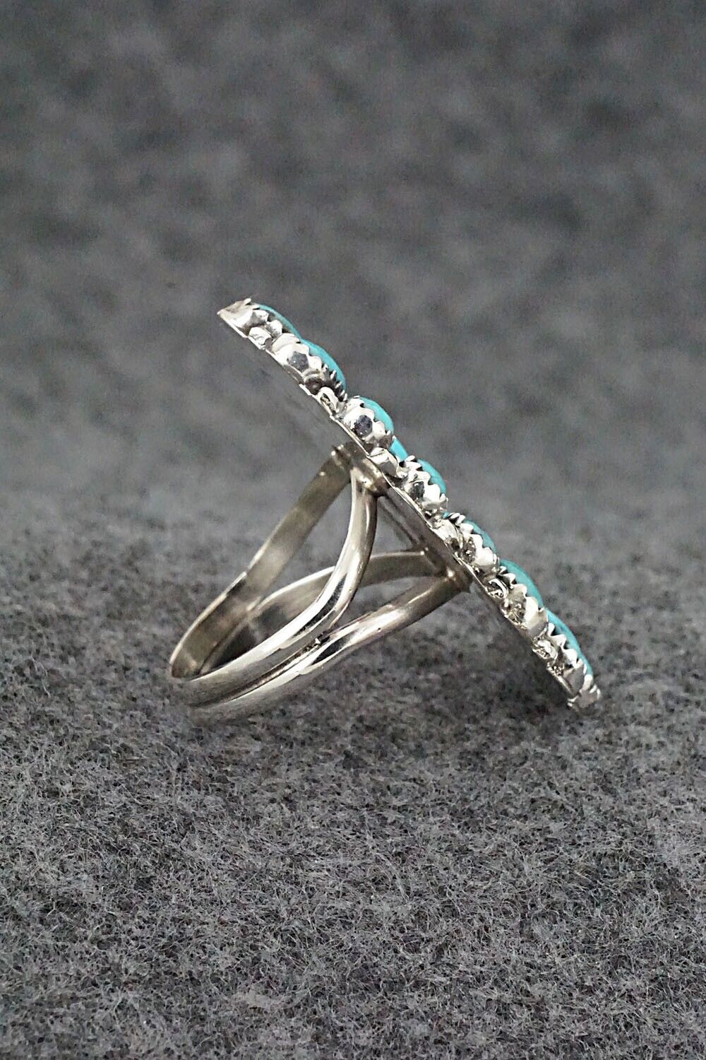 Turquoise & Sterling Silver Ring - Zeita Begay - Size 7.5