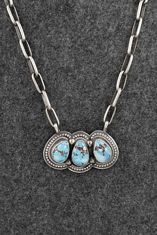 Turquoise & Sterling Silver Necklace - Kathleen Livingston