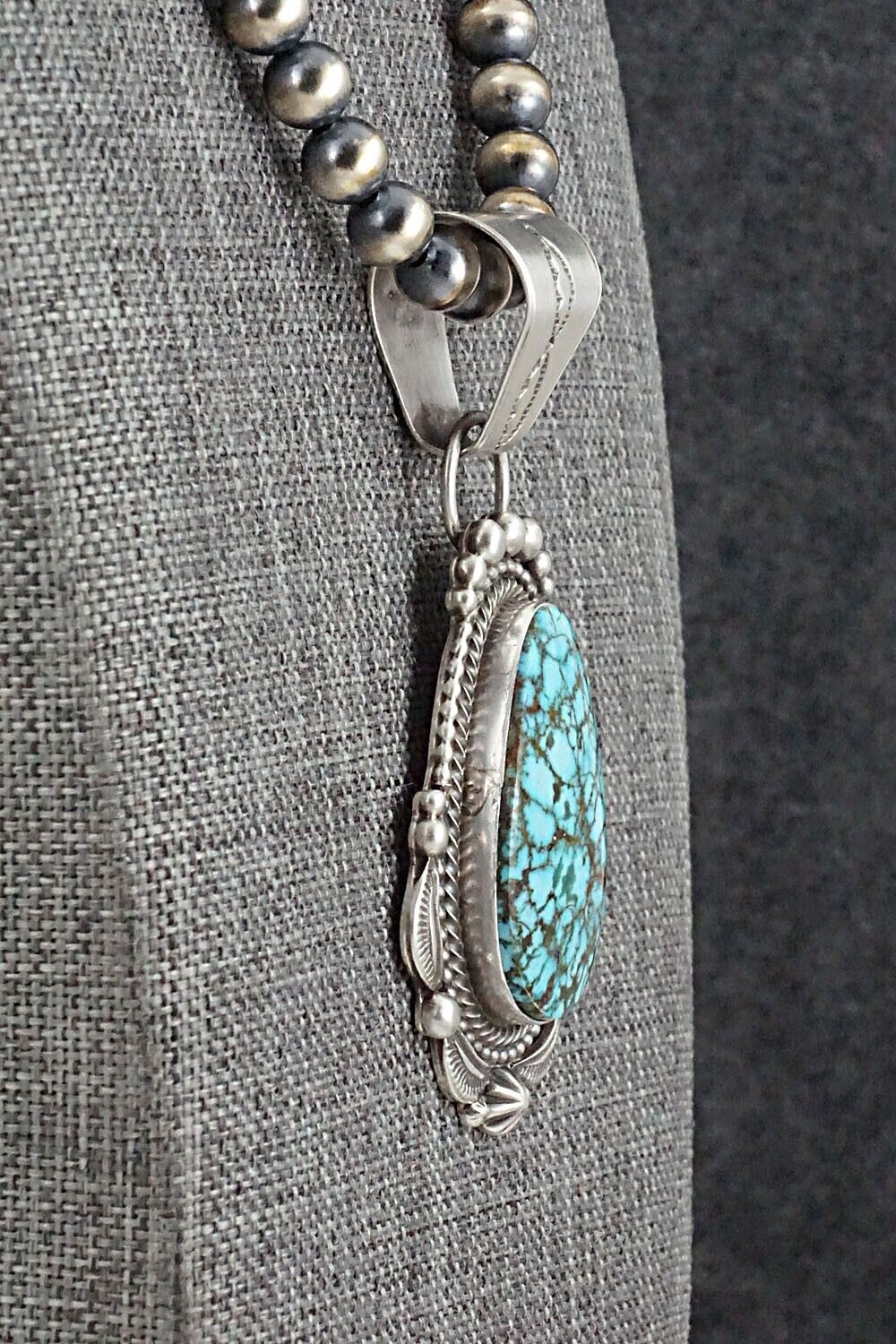 Turquoise & Sterling Silver Necklace - Tom Lewis