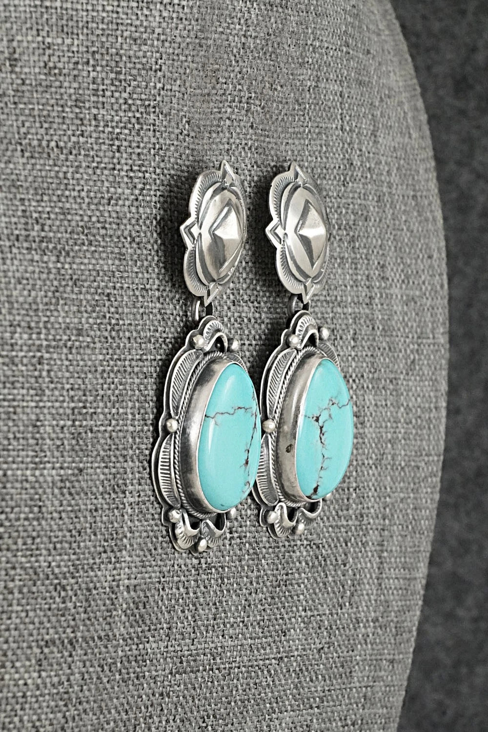 Turquoise & Sterling Silver Earrings - Randy Boyd