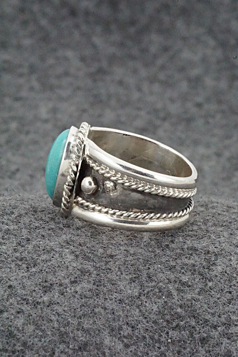 Turquoise & Sterling Silver Ring - Thomas Yazzie - Size 8.5