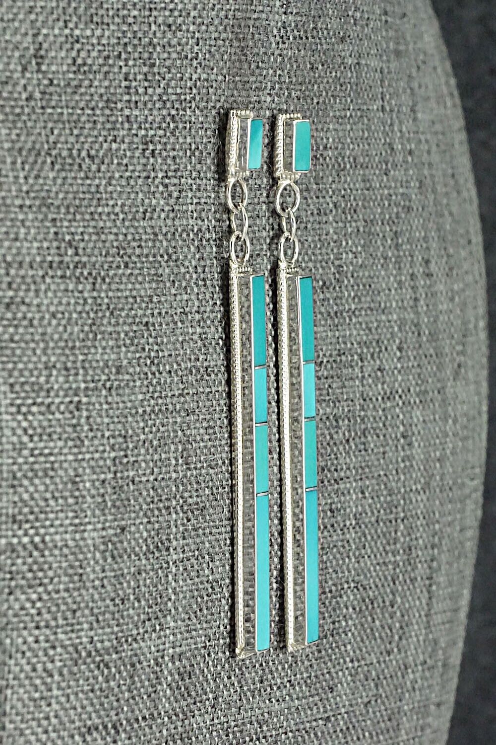 Turquoise & Sterling Silver Earrings - Ricky Booqua