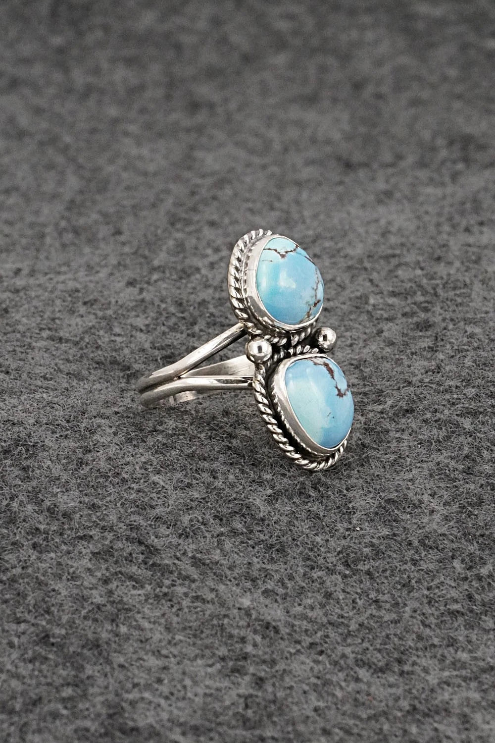 Turquoise & Sterling Silver Ring - Eugene Gruber - Size 7