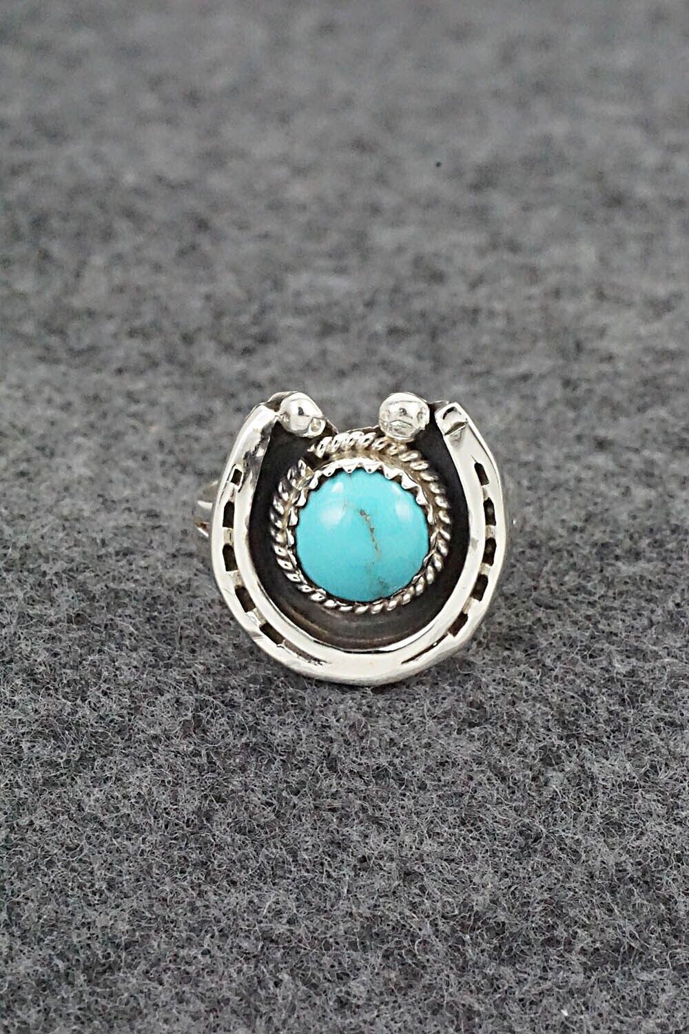 Turquoise & Sterling Silver Ring - Alice Rose Saunders - Size 7