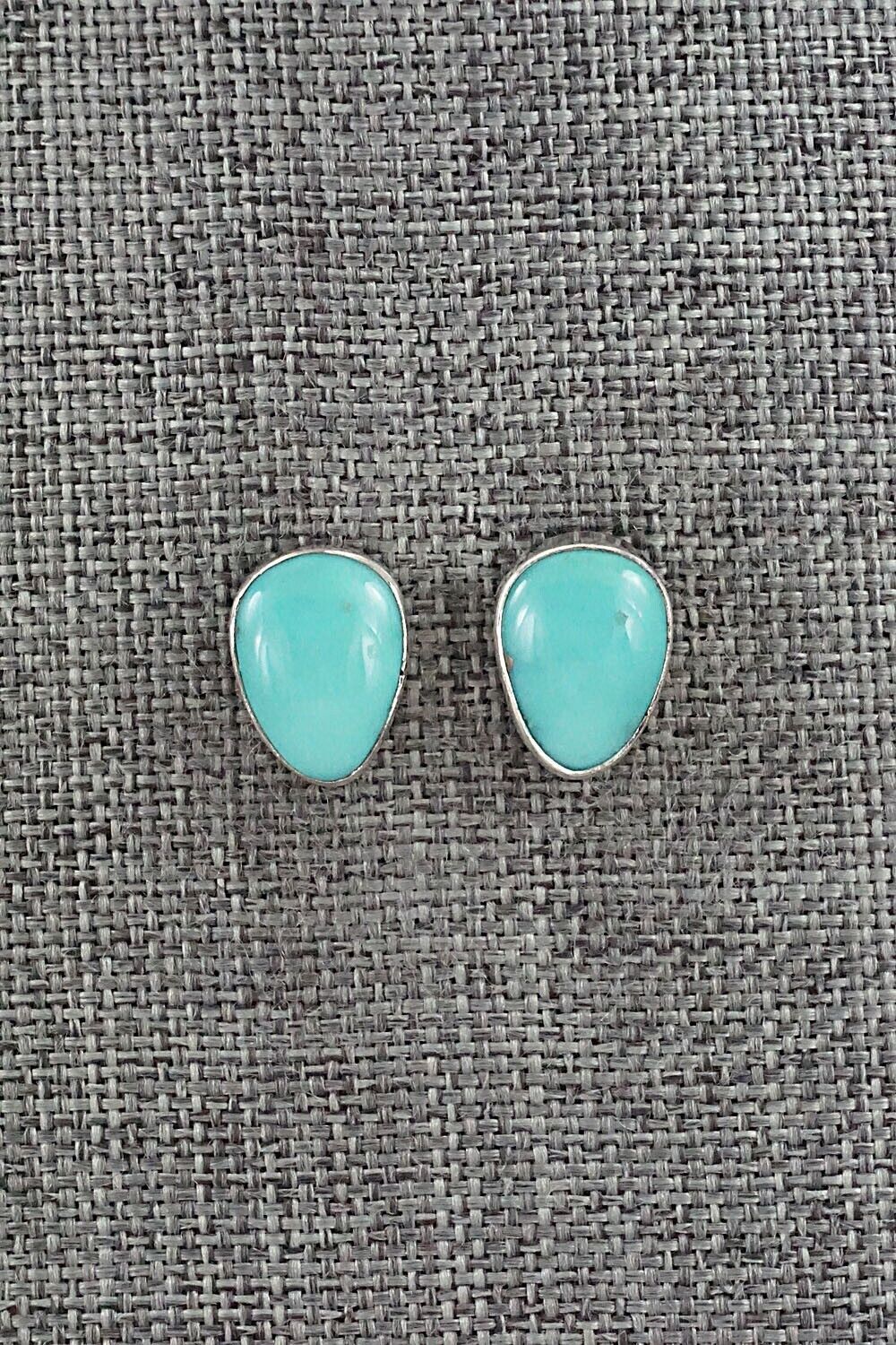 Turquoise & Sterling Silver Earrings - Marco Begaye