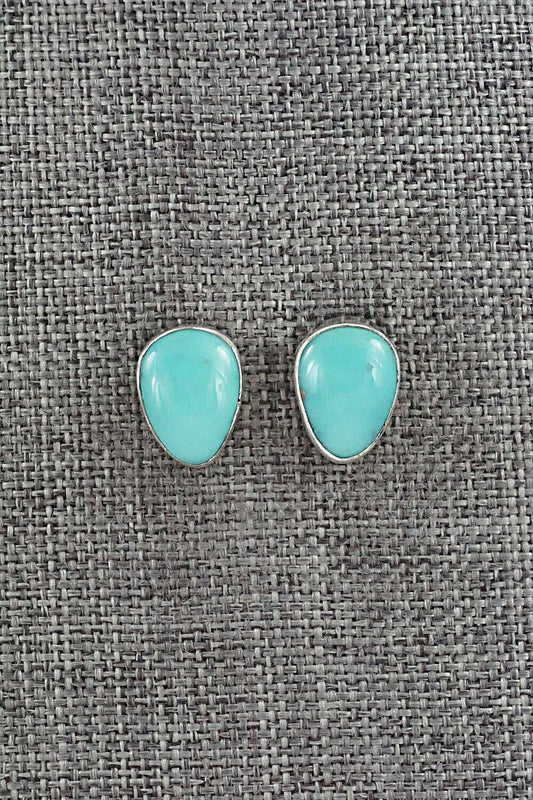 Turquoise & Sterling Silver Earrings - Marco Begaye