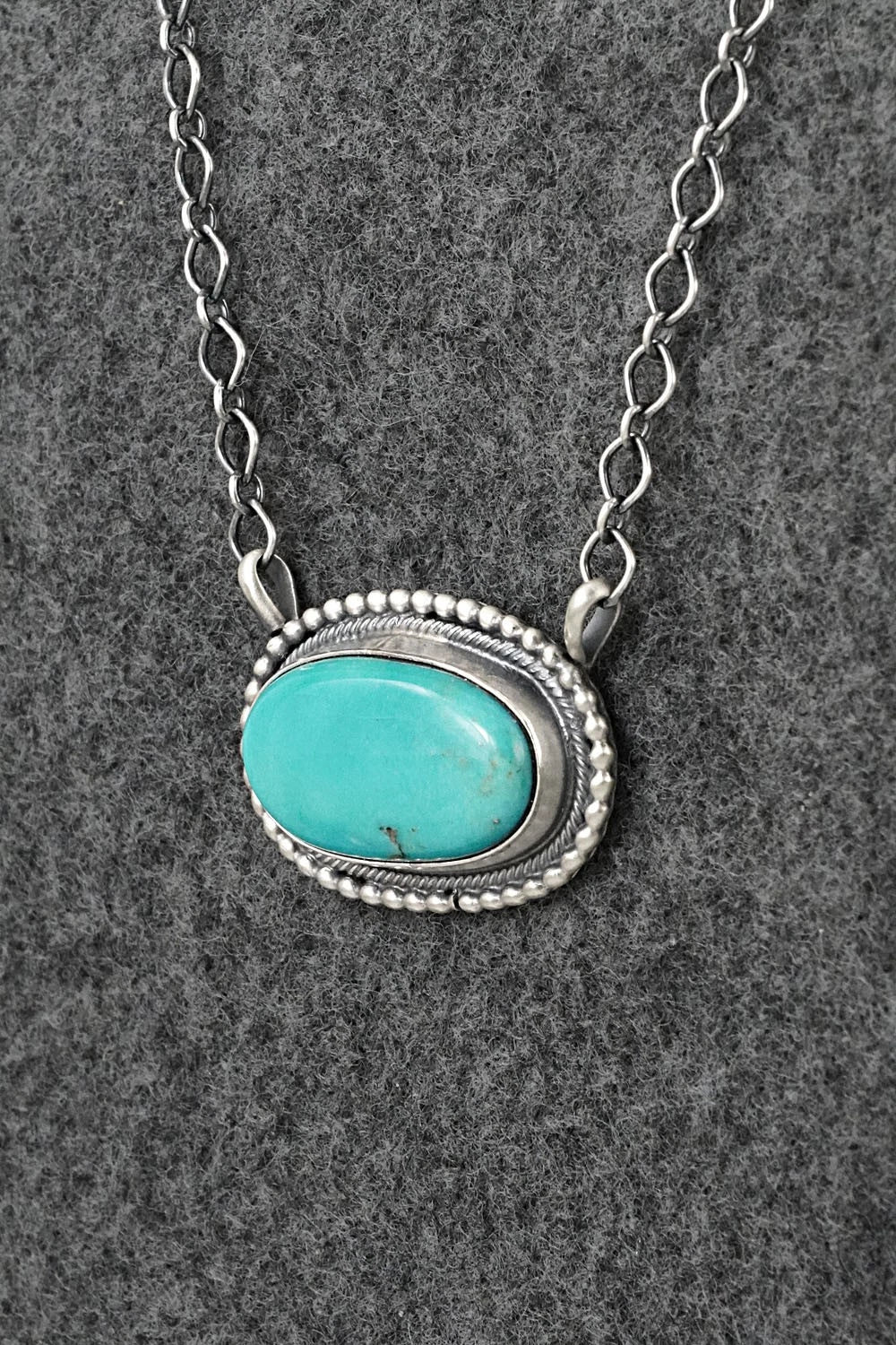 Turquoise & Sterling Silver Necklace - Darrin Livingston