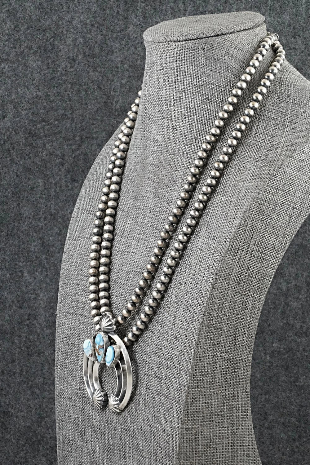 Turquoise & Sterling Silver Necklace - Davey Morgan