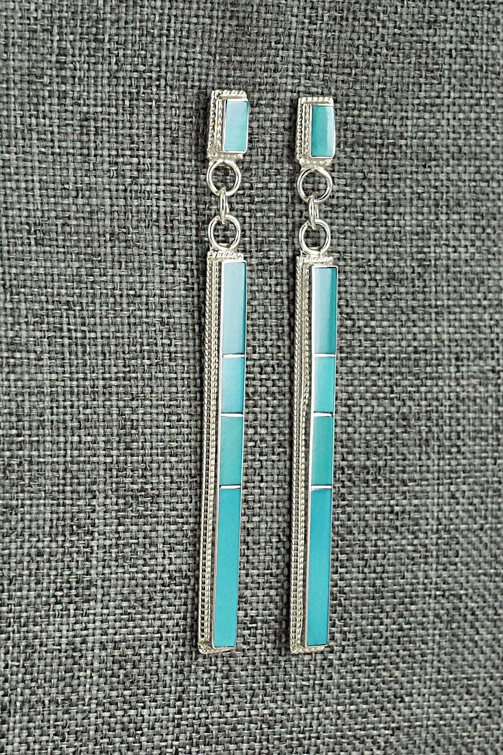Turquoise & Sterling Silver Earrings - Ricky Booqua