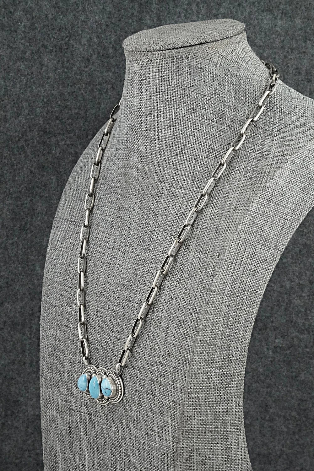 Turquoise & Sterling Silver Necklace - Kathleen Livingston