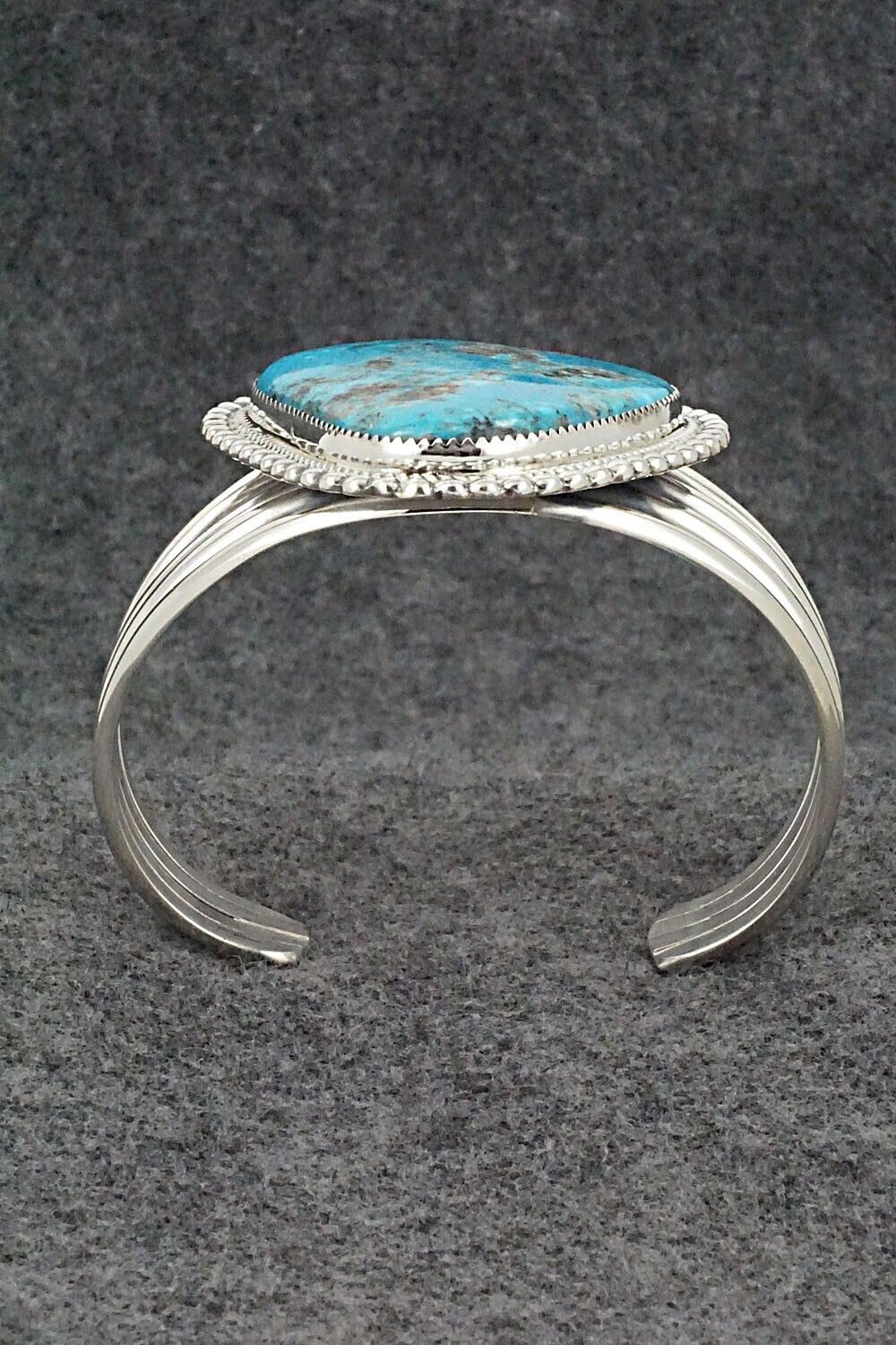 Turquoise & Sterling Silver Bracelet - Leslie Nez